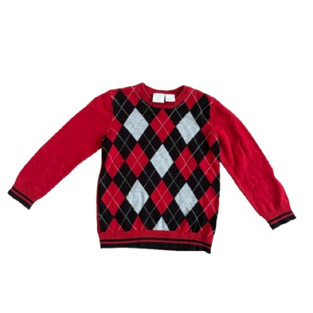 Koala Kids Red Plaid Sweater Boys Size 5T